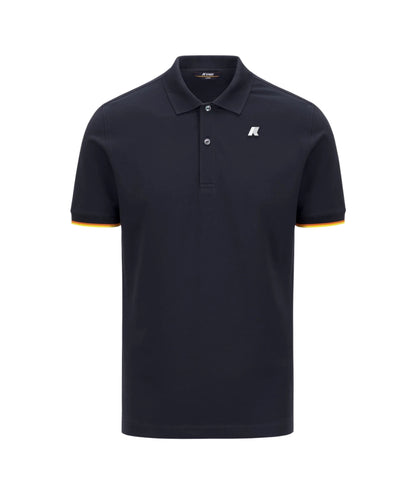 K-way Polo in Cotone Piquet Vincent K1125BW Blu Navy