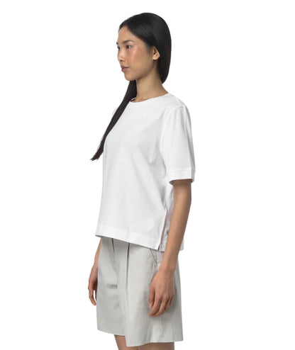 K-way T-shirt Boxy in Jersey di Cotone Selune K2148EW Bianco