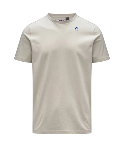 K-way T-shirt Girocollo con Logo Leonide K7142KW Beige