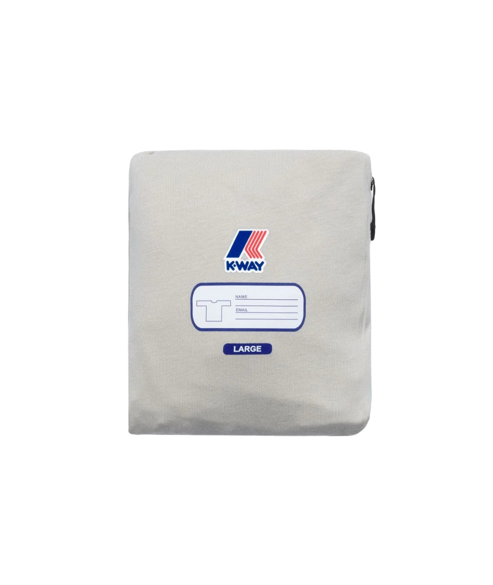 K-way T-shirt Girocollo con Logo Leonide K7142KW Beige