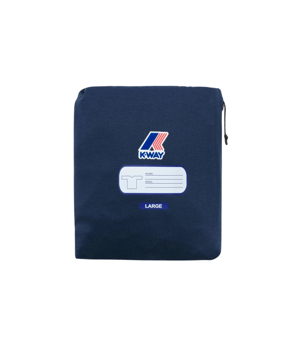 K-way T-shirt Girocollo con Logo Leonide K7142KW Blu Insignia