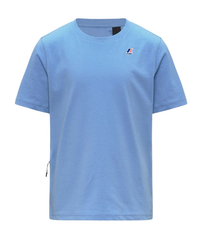 K-way T-shirt Girocollo con Logo P. Leonide K7133YW Azzurro
