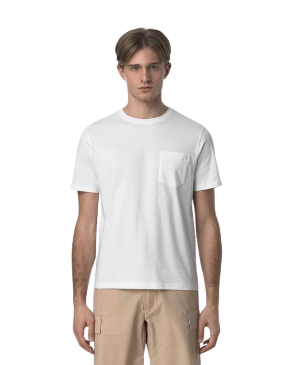 K-way T-shirt Sigur con Taschino K31368W Bianco