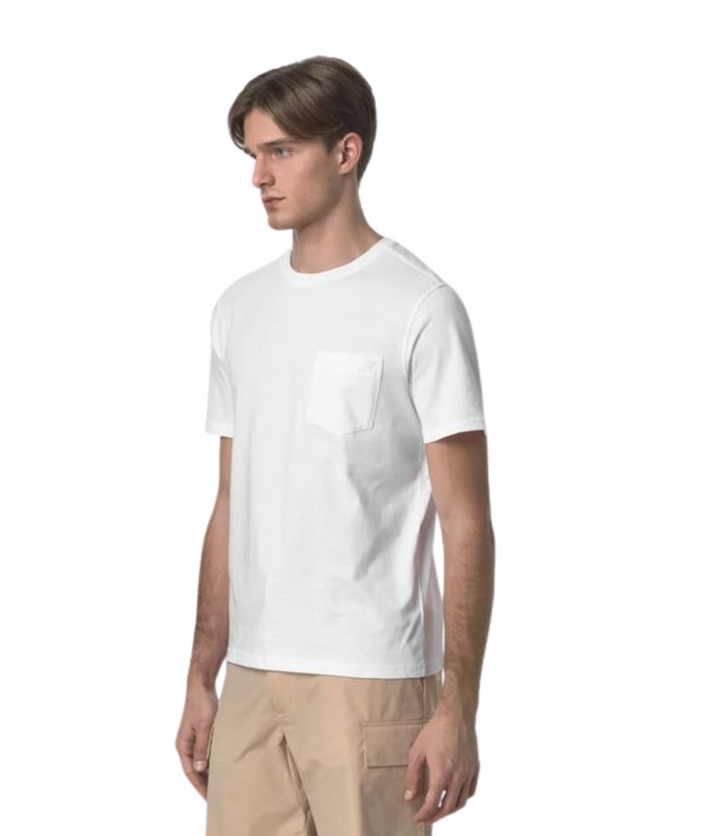 K-way T-shirt Sigur con Taschino K31368W Bianco