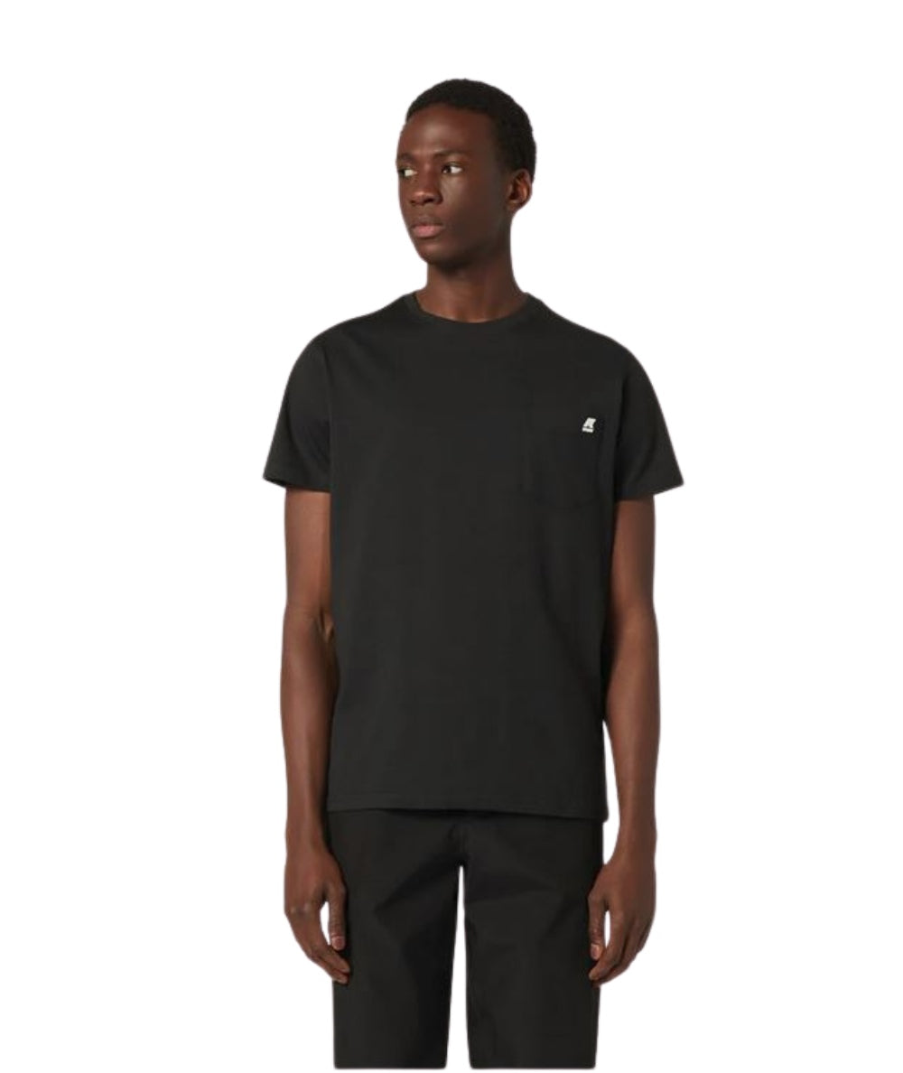 K-way T-shirt Sigur con Taschino K31368W Nero