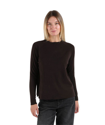 KAOS DAY BY DAY Maglia con Spacchetti Laterali SIBPT046 Marrone Fondente