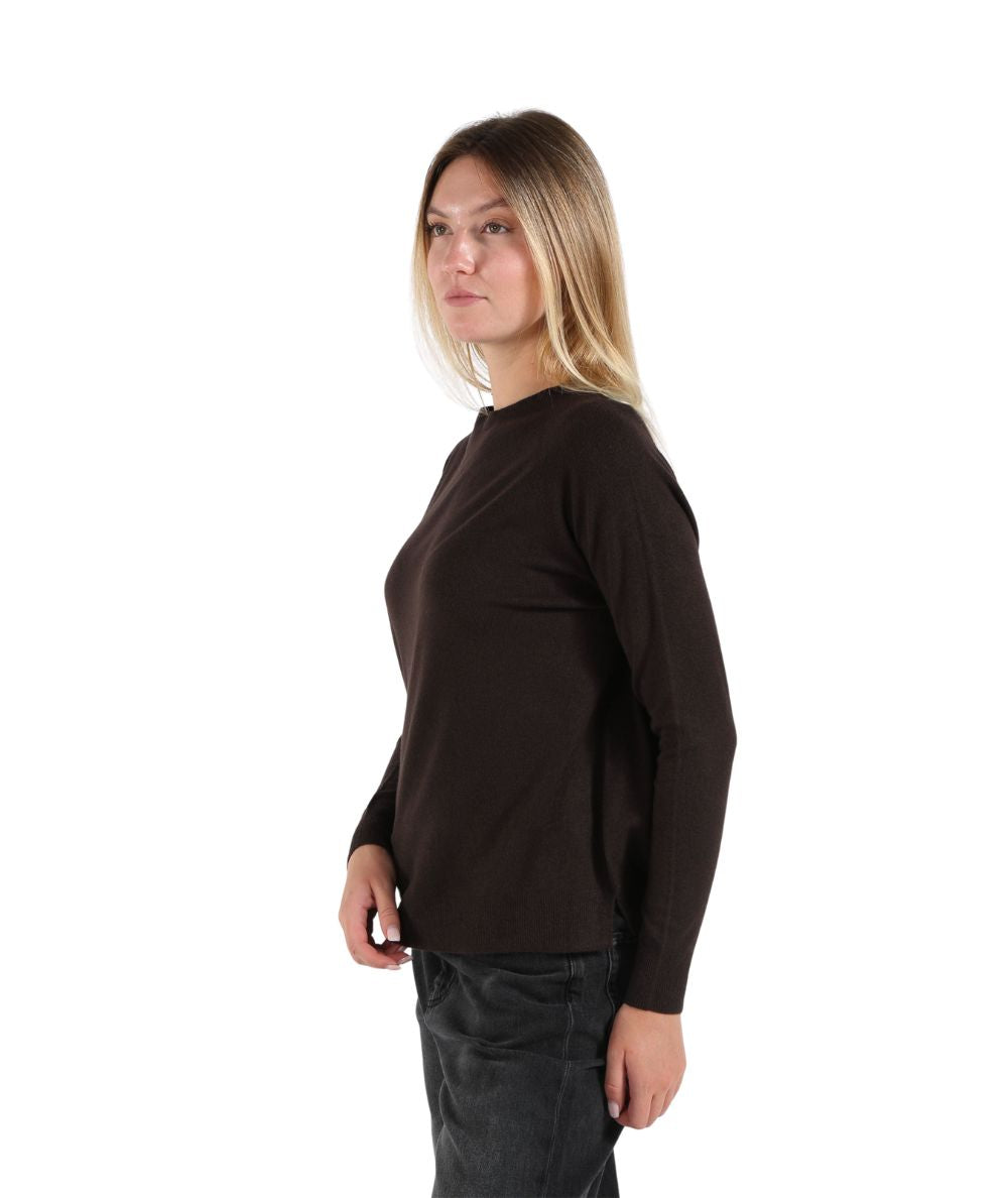 KAOS DAY BY DAY Maglia con Spacchetti Laterali SIBPT046 Marrone Fondente