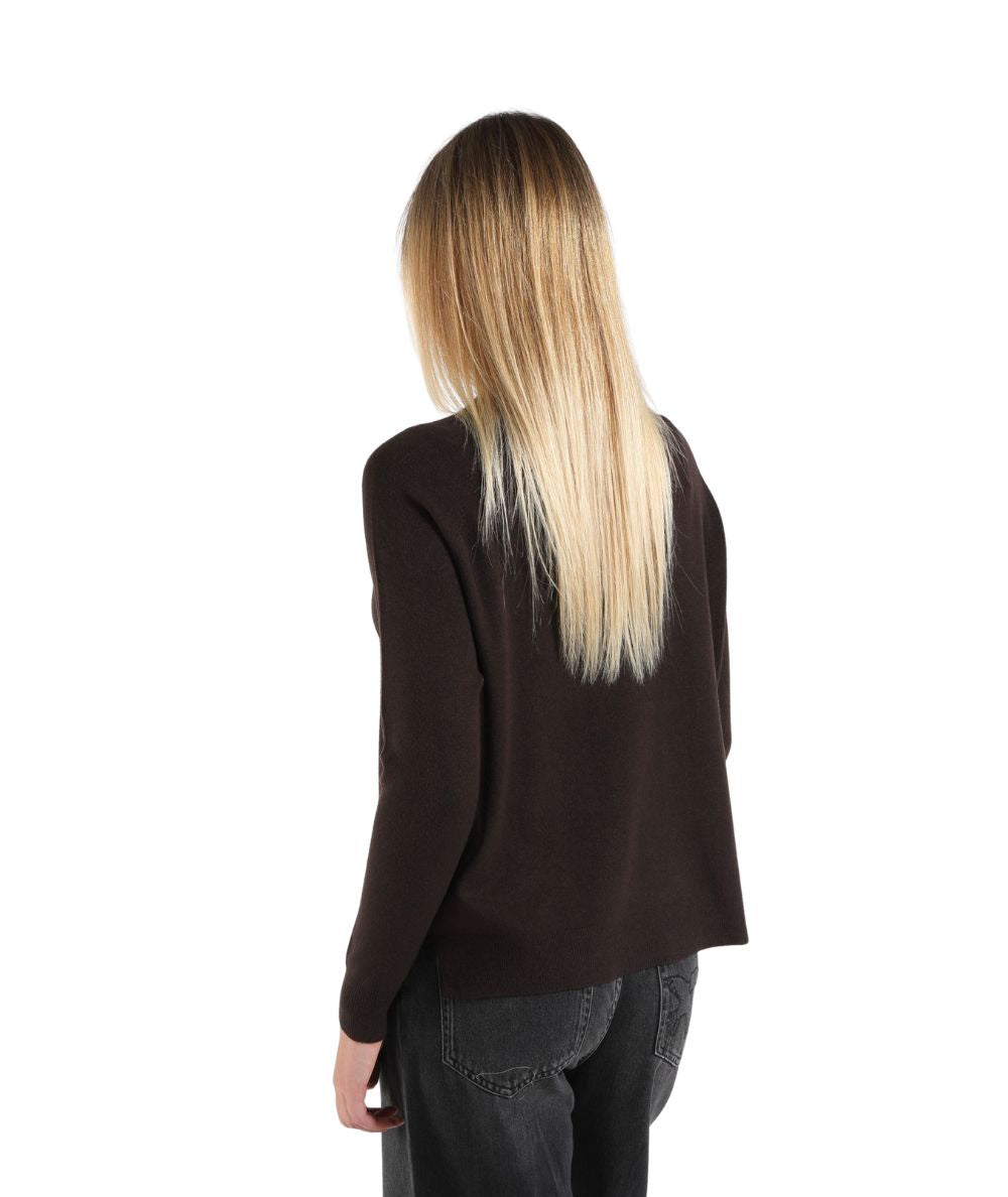 KAOS DAY BY DAY Maglia con Spacchetti Laterali SIBPT046 Marrone Fondente