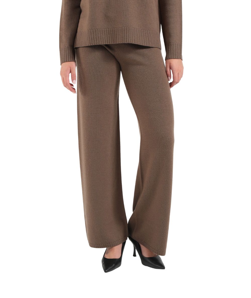 KAOS DAY BY DAY Pantaloni in Maglia SIBPT058 Marrone Cacao