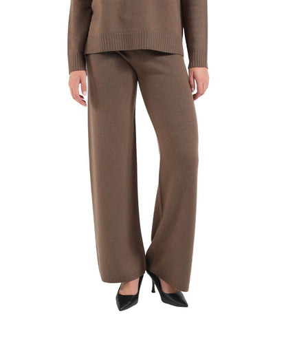 KAOS DAY BY DAY Pantaloni in Maglia SIBPT058 Marrone Cacao