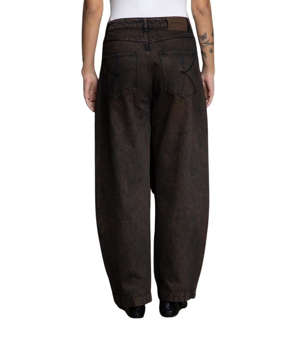 KAOS DENIM Jeans Barrel Fit SI6MG016 Marrone