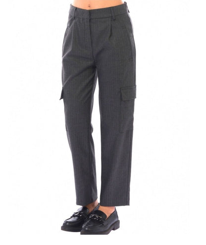 KAOS FASHION PANTALONI CARGO GESSATI CON PINCES PI1CO043 ANTRACITE