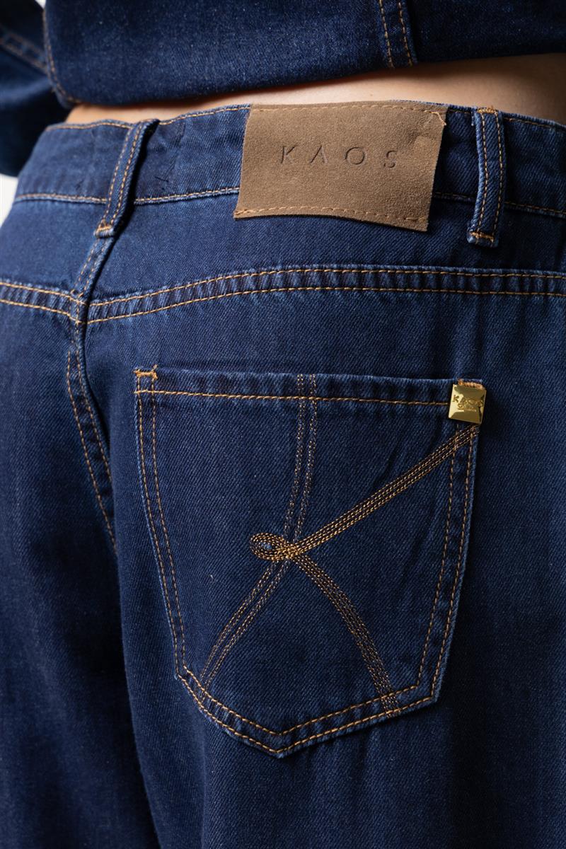 Kaos Denim Jeans Balloon in Denim Scuro SP6MP008