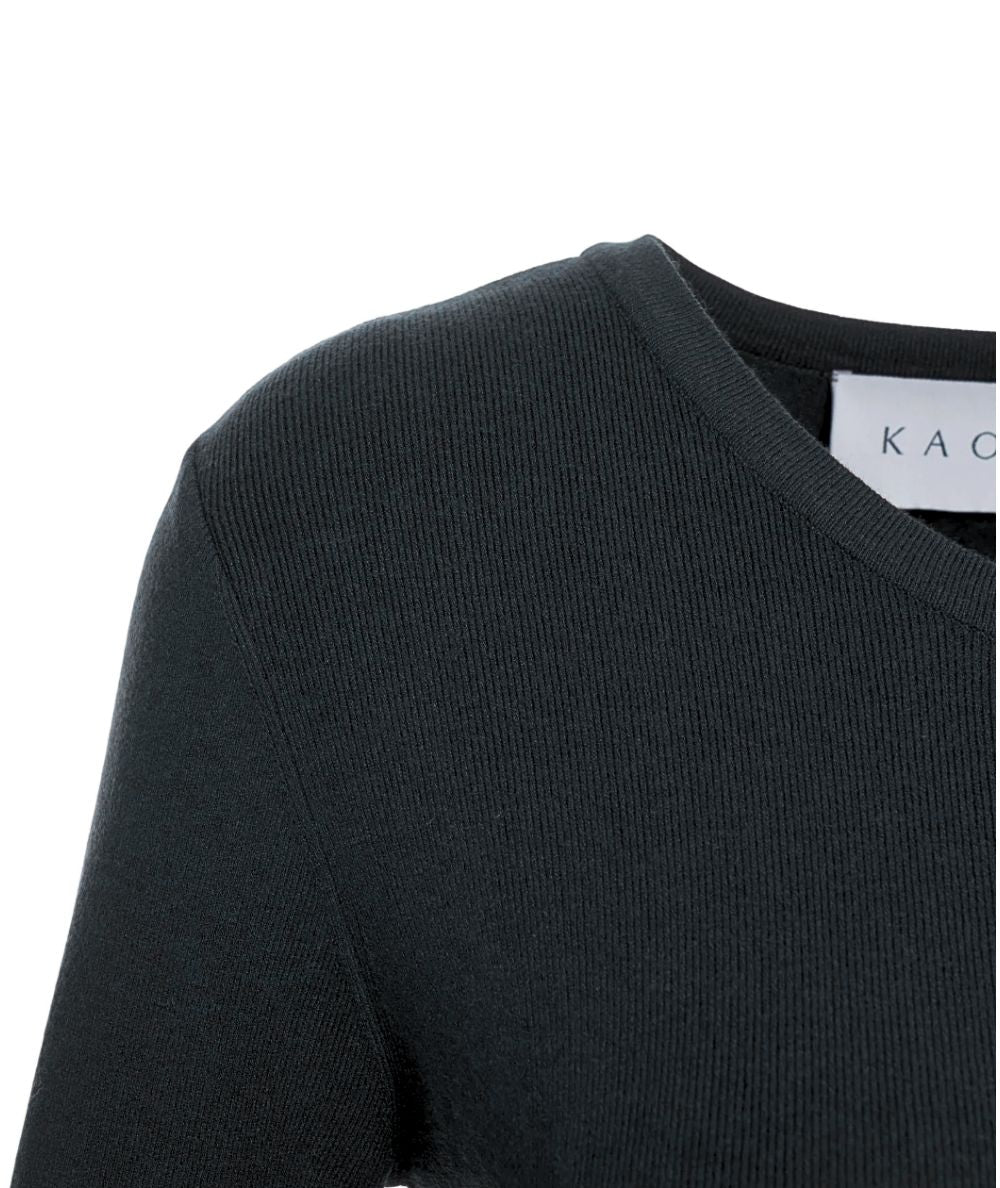 Kaos Fashion Abito Mid in Maglia RI1NT082 Nero