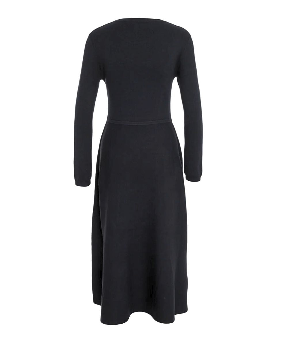 Kaos Fashion Abito Mid in Maglia RI1NT082 Nero