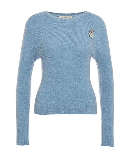 Kaos Jeans Maglione con Spilla  RIJLT001 Azzurro