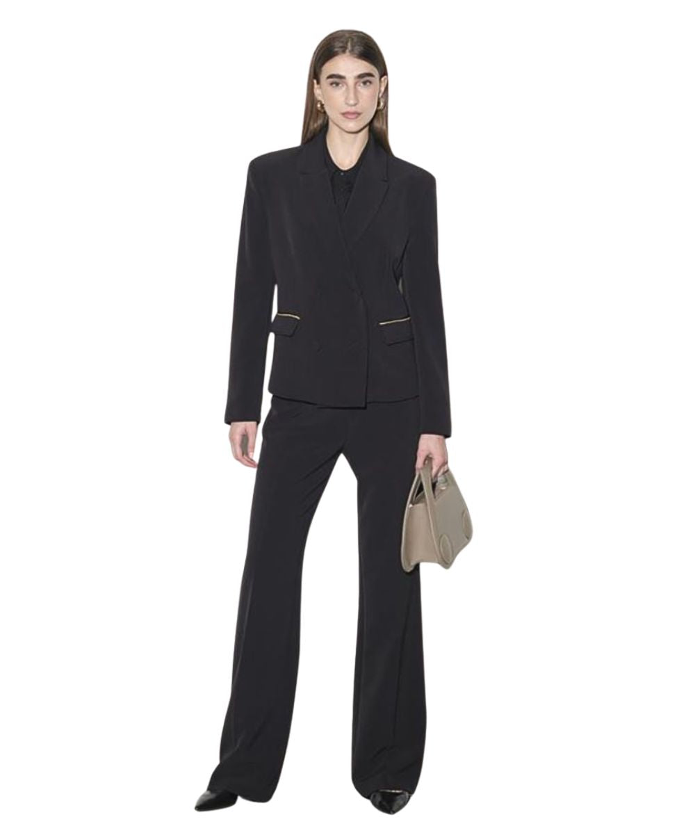 Kaos Fashion Camicia in Voile con Pizzo RI1GX004 Nero