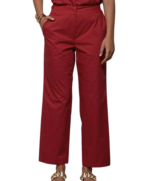Kaos Jeans Pantaloni in Popeline con Elastico SPJLE031 Bordeaux