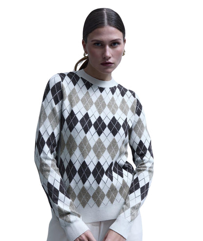 Kaos Day By Day Maglia con Motivo a Rombi RIBPT027 Multicolore 