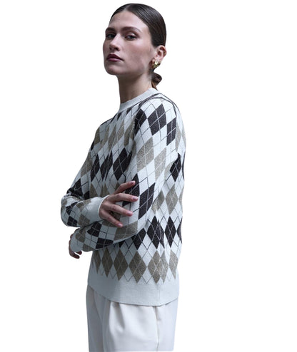 Kaos Day By Day Maglia con Motivo a Rombi RIBPT027 Multicolore 