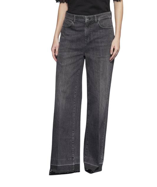 Kaos Denim Jeans a Gamba Larga RI6MG025 Nero