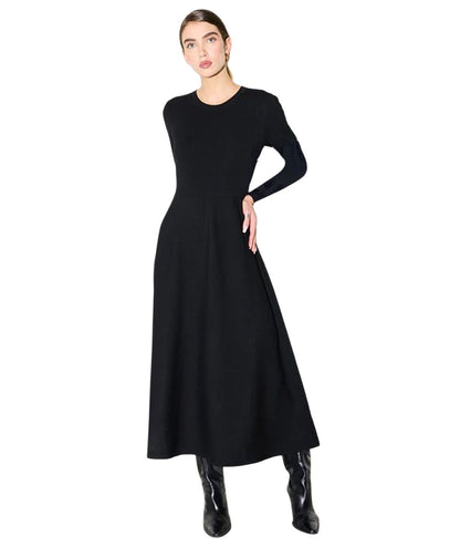 Kaos Fashion Abito Mid in Maglia RI1NT082 Nero