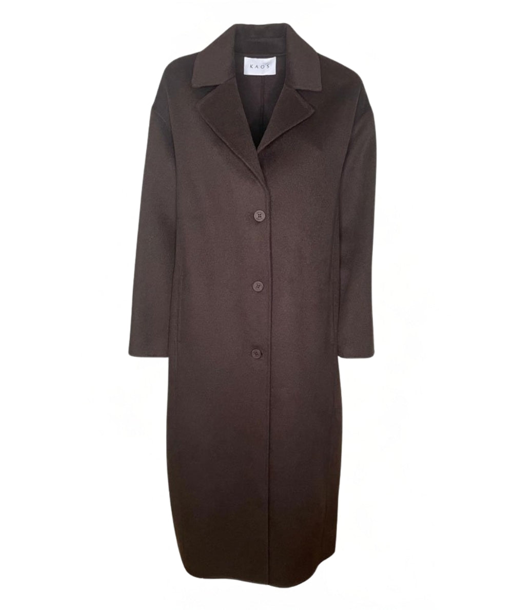 Kaos Fashion Cappotto Monopetto RI1NT005 Marrone