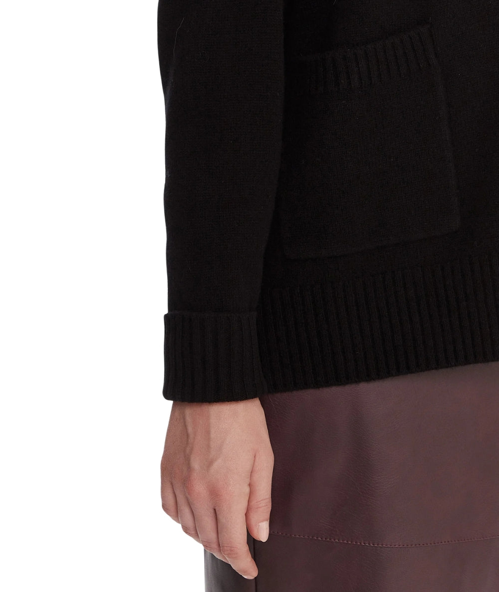 Kaos Fashion Cardigan Scollo a V RI1KT023 Nero