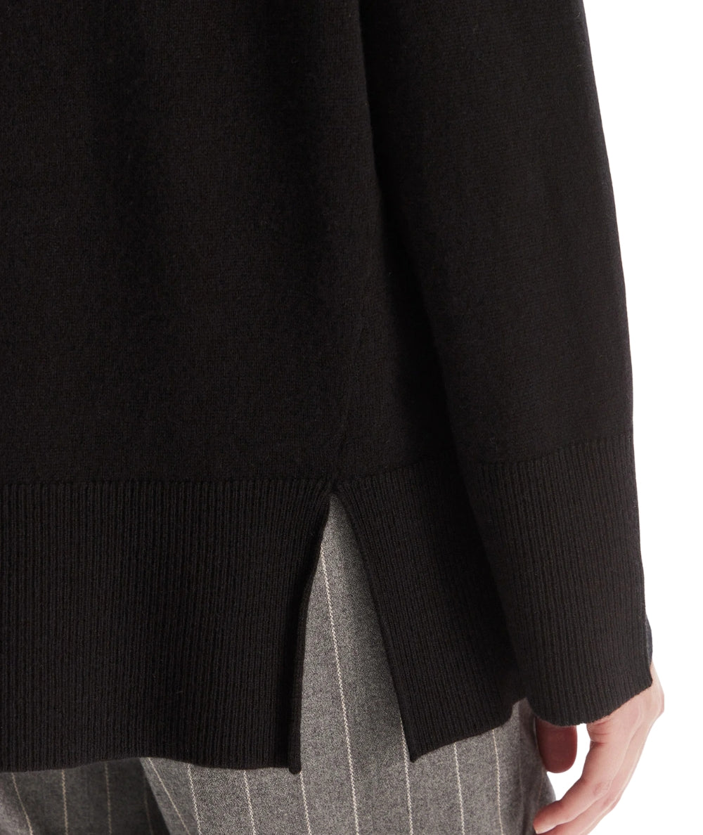 Kaos Fashion Maglione con Spacchi RI1KT003 Nero