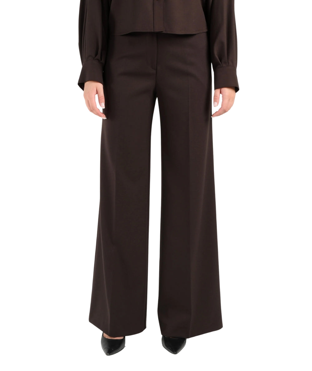 Kaos Fashion Pantalone Gamba Larga RI1CO033 Marrone