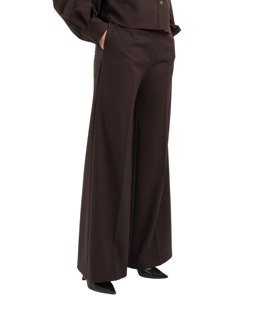 Kaos Fashion Pantalone Gamba Larga RI1CO033 Marrone