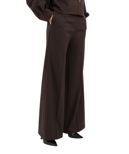 Kaos Fashion Pantalone Gamba Larga RI1CO033 Marrone