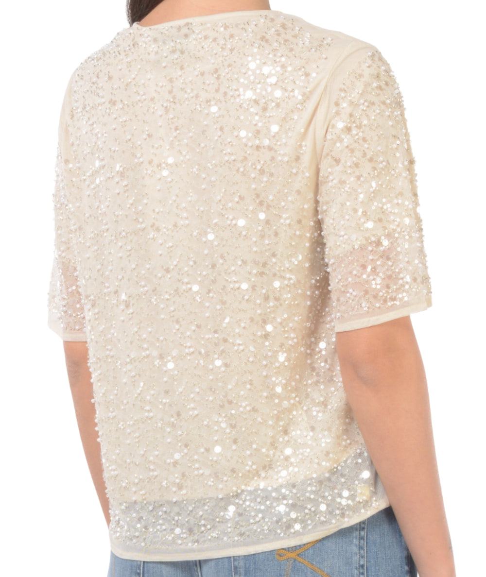 Kaos Fashion T-Shirt Donna RP1NT001 Nude