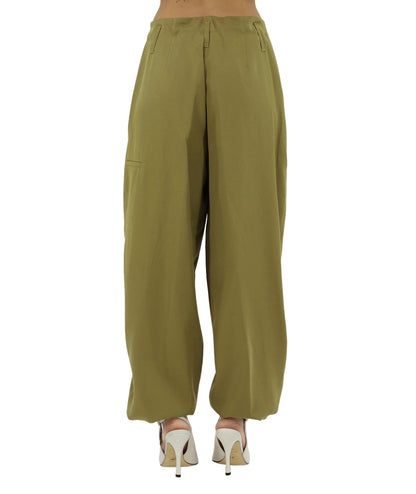 Kaos Jeans Pantaloni in Lyocell e Lino SPJOR002 Verde Olio 
