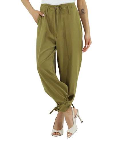 Kaos Jeans Pantaloni in Lyocell e Lino SPJOR002 Verde Olio 