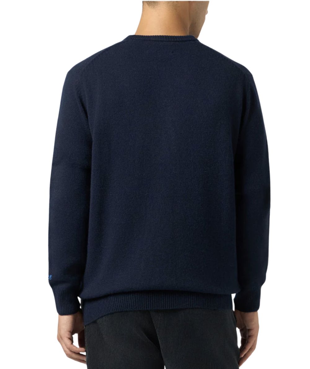 MC2 SAINT BARTH MAGLIONE CORTINA COPPIA DI SCIATORI HERON BLU NOTTE