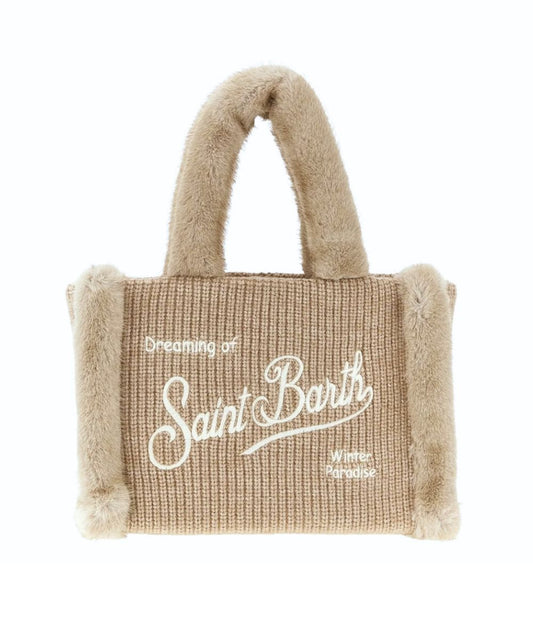 MC2 Saint Barth Borsa COLETTE SHEARLING RIB COL0034 Beige