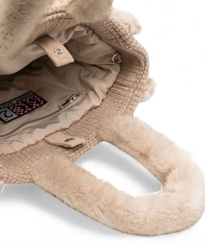 MC2 Saint Barth Borsa COLETTE SHEARLING RIB COL0034 Beige