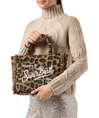 MC2 Saint Barth Borsa Leopardata COLETTE FELT COL0037 Marrone