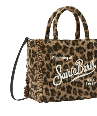 MC2 Saint Barth Borsa Leopardata COLETTE FELT COL0037 Marrone