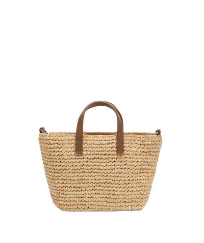 MC2 Saint Barth Borsa Raffia City Mini 00358L Naturale Marrone