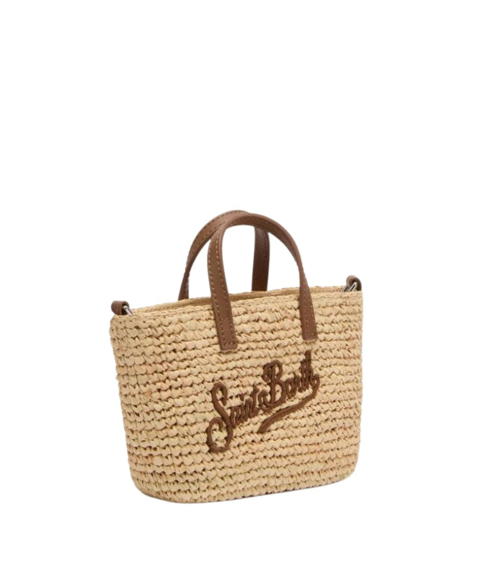 MC2 Saint Barth Borsa Raffia City Mini 00358L Naturale Marrone