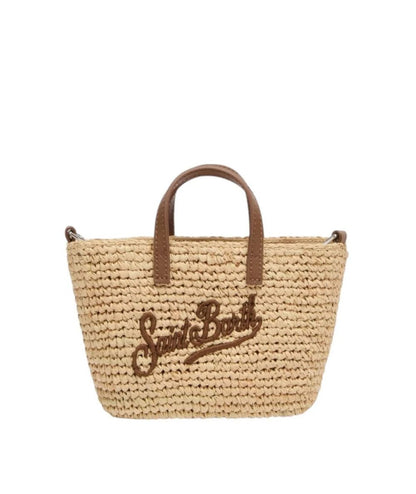 MC2 Saint Barth Borsa Raffia City Mini 00358L Naturale Marrone