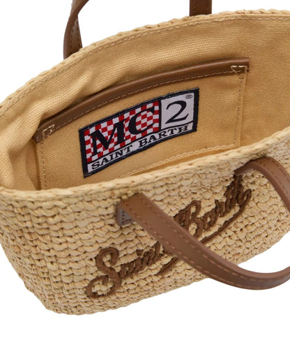 MC2 Saint Barth Borsa Raffia City Mini 00358L Naturale Marrone