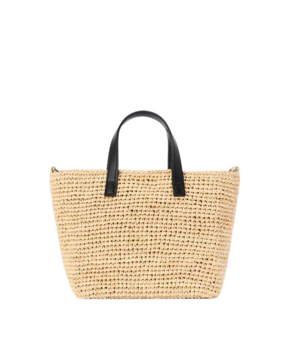 MC2 Saint Barth Borsa Raffia City Mini 00421L Naturale Nero