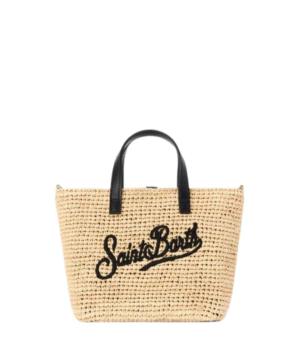 MC2 Saint Barth Borsa Raffia City Mini 00421L Naturale Nero