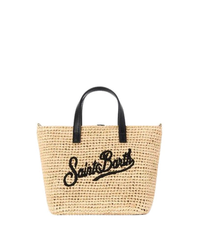 MC2 Saint Barth Borsa Raffia City Mini 00421L Naturale Nero