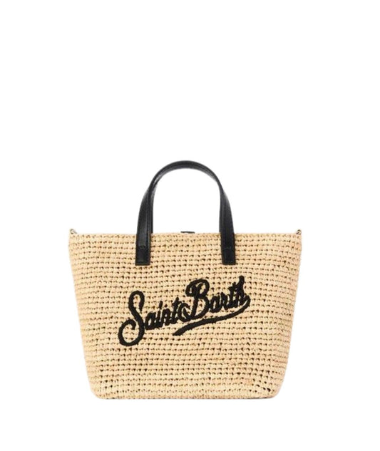 MC2 Saint Barth Borsa Raffia City Mini 00421L Naturale Nero