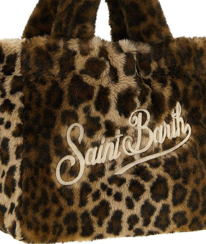 MC2 Saint Barth Borsa in Eco Pelliccia Leopardata COLETTE SOFT FUR COL0033 Marrone