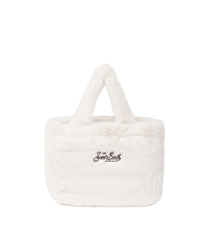 MC2 Saint Barth Borsa in Eco Pelliccia VANITY MINI SOFT FUR VAMI021 Bianco